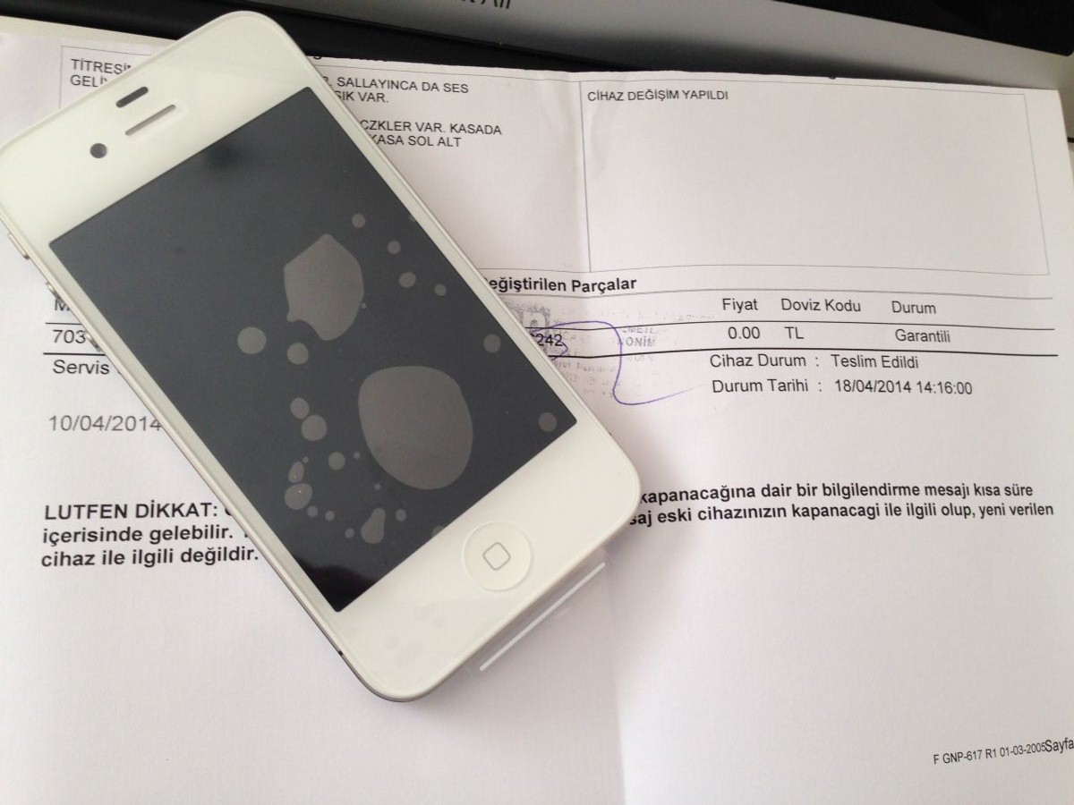  SATILDI >> Apple iPhone 4S 16GB Beyaz GENPA GARANTİLİ, 28.01.2015