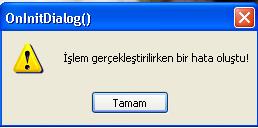  onlnitDialog hatası