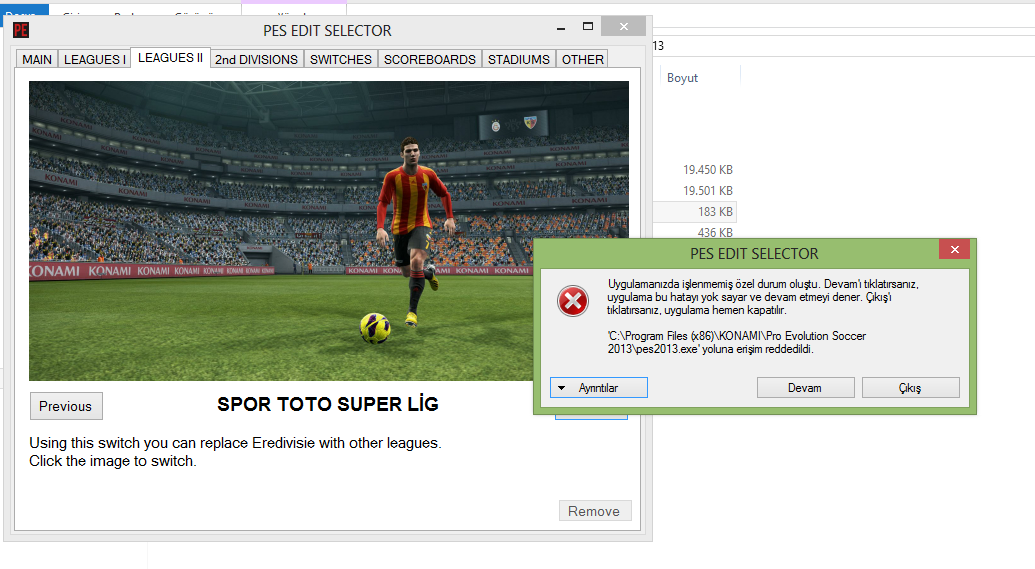  PESEdit 2013 Patch 6.0 çıktı 04.09.2013