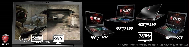  MSI'dan 120Hz/5 ms'lik Panele Sahip Oyuncu Dizüstü Modelleri