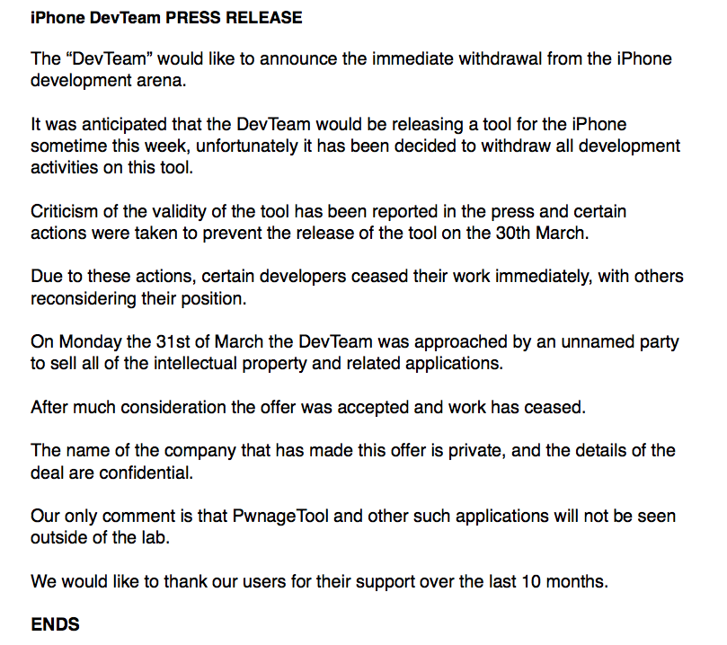  Şaka gibi... PWNED & The DevTeam -The End-