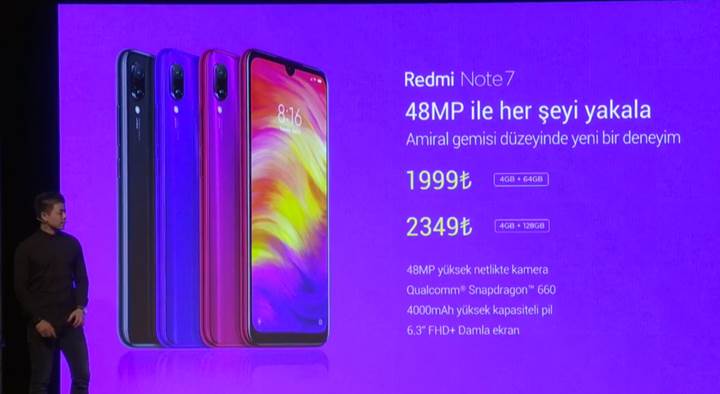 Xiaomi’nin uygun fiyatlı modeli Redmi Note 7 Türkiye’de!