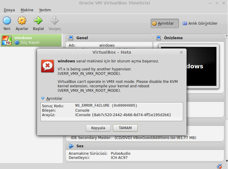 virtualbox no bootable medium found windows xp