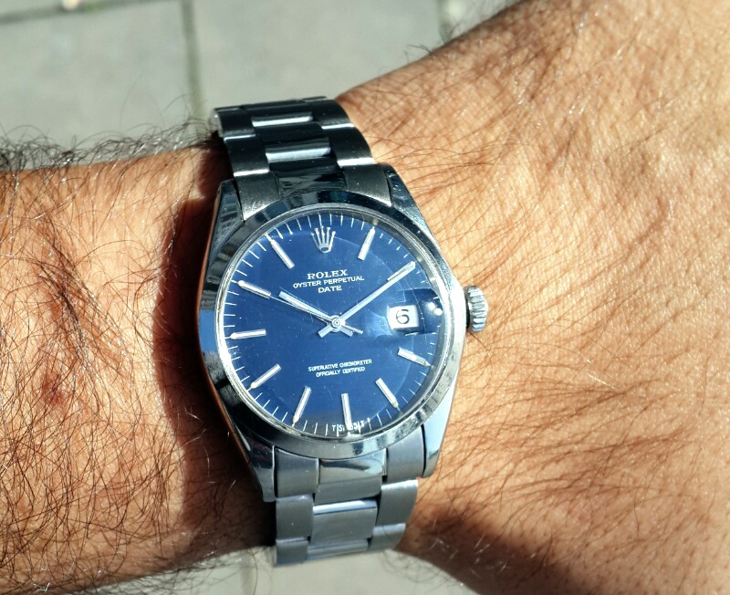  Rolex 1500 Date, Mavi linen kadran