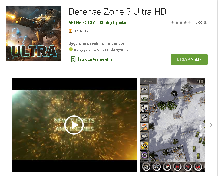 Defense Zone 3 Ultra HD Android ücretsiz